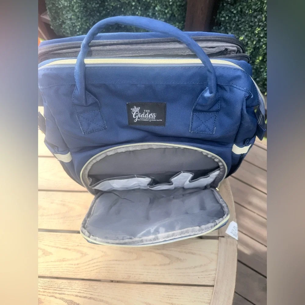 Goddess Quilted Navy Kids Backpack
